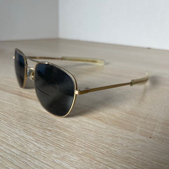 Randolph Engineering RE FGN Italy USA Sunglasses Gold FRAMES ONLY 52-20-140 - Picture 3 of 9